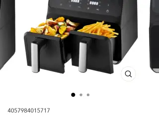 Deski Airfryer dobbelt kurv 2x 4 l.