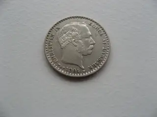 Særdeles flot delfin 10 øre 1904, bedre årstal
