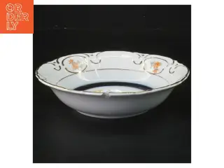 Dekorativ porcelænsskål med blomster fra RM Japan (str. Ø 16x3 cm)