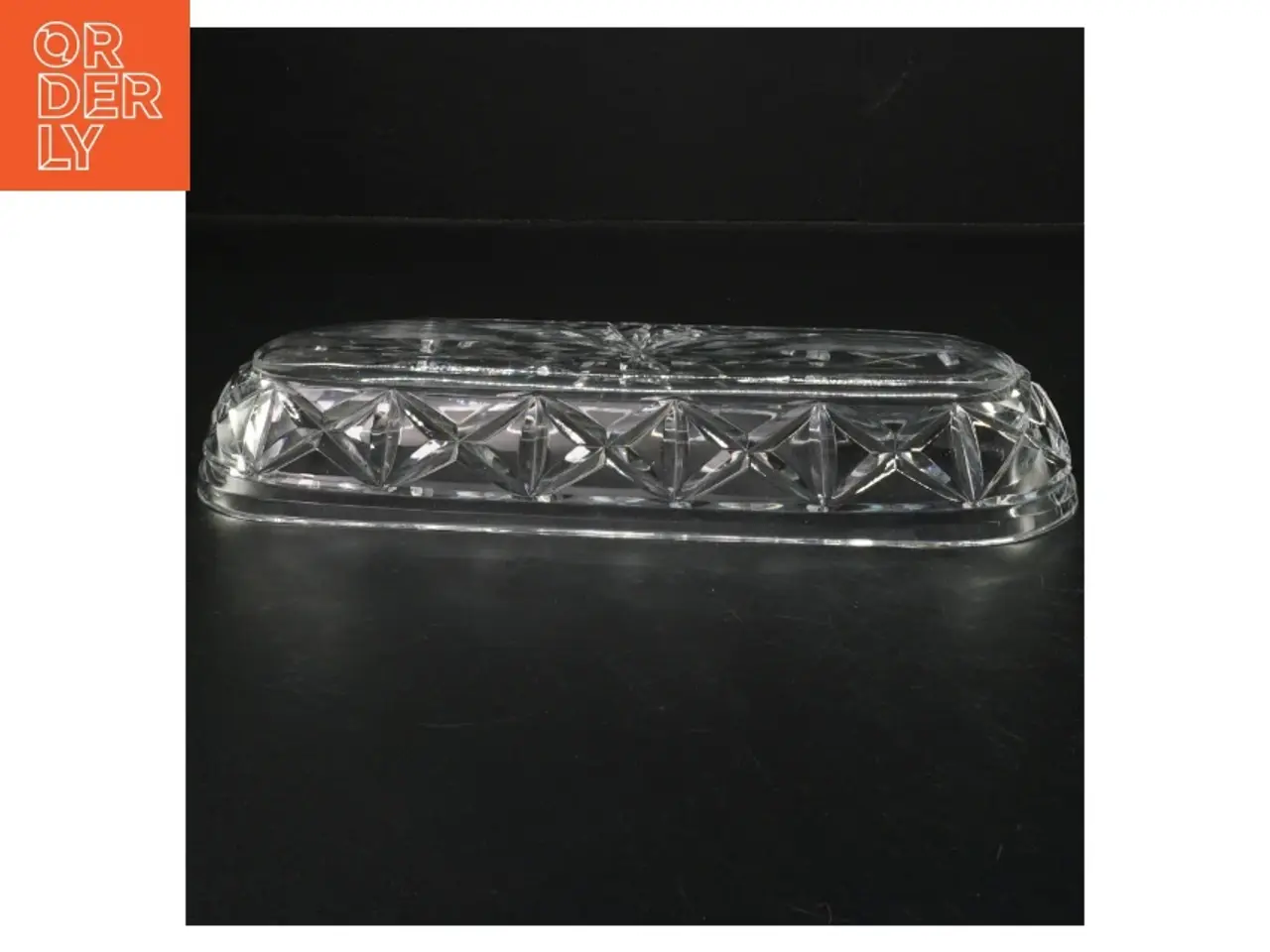 Billede 2 - Glasskål brugt på gamle toiletborde (str. 25 x 8 cm)