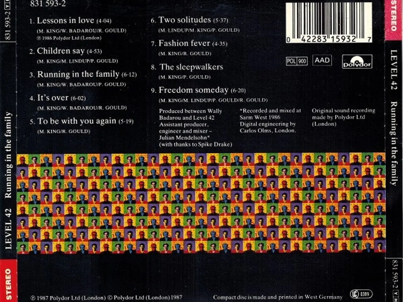 Billede 2 - Level 42 – Running In The Family – CD