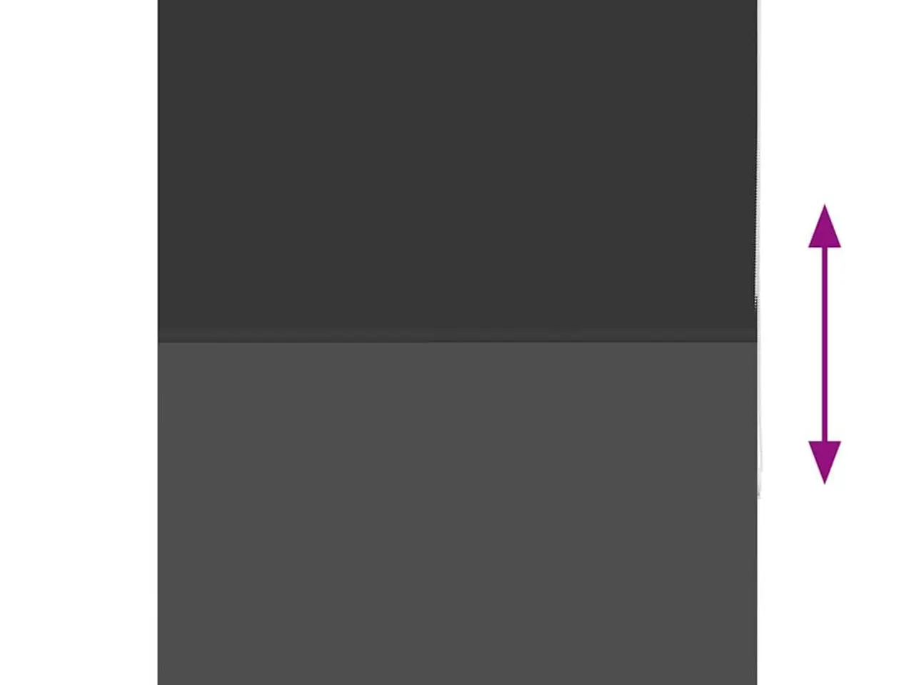 Billede 5 - Mørklægningsrullegardin 115×150 cm - stofbredde 110,7 cm, sort polyester