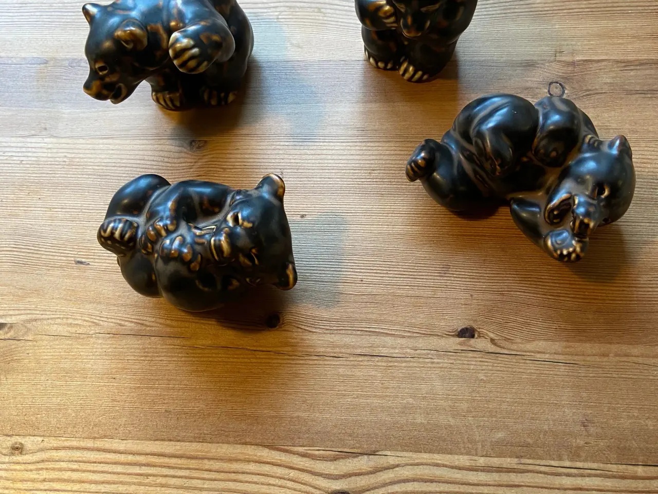 Billede 1 - Royal Copenhagen bjørnefigurer i stentøj