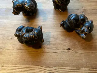 Royal Copenhagen bjørnefigurer i stentøj