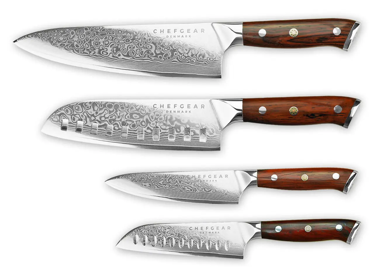 Billede 2 - Køkkenknivsæt samt magnetisk knivholder.