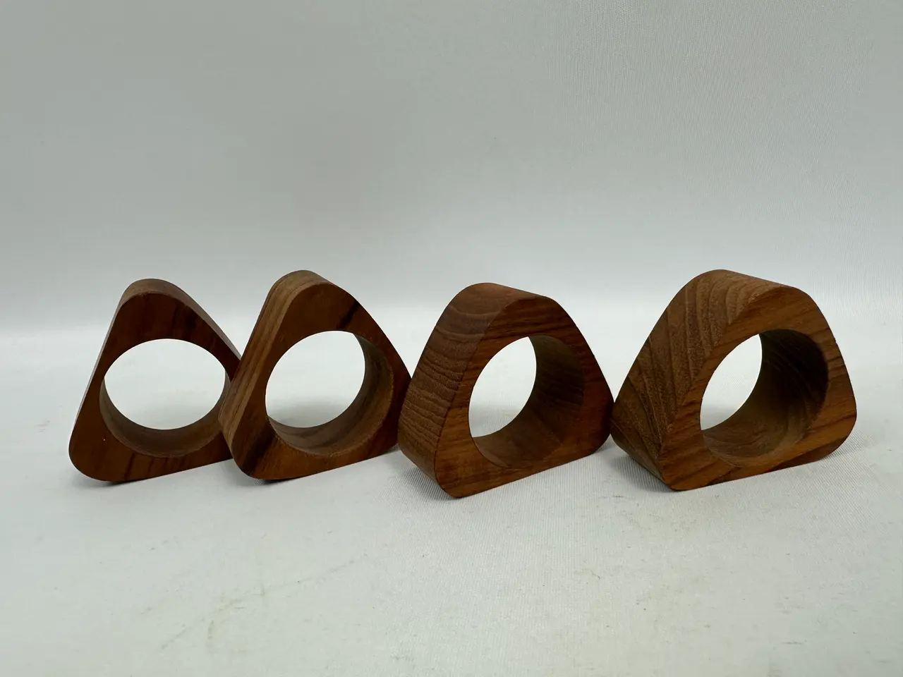 Billede 7 - 4 stk. servietringe i teak (retro)