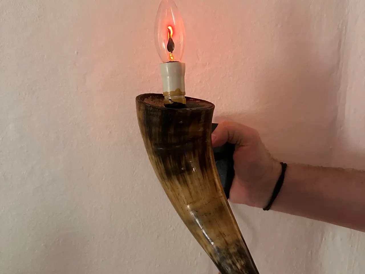 Billede 1 - Unikke lamper af ægte horn m glødepære m bevægelse
