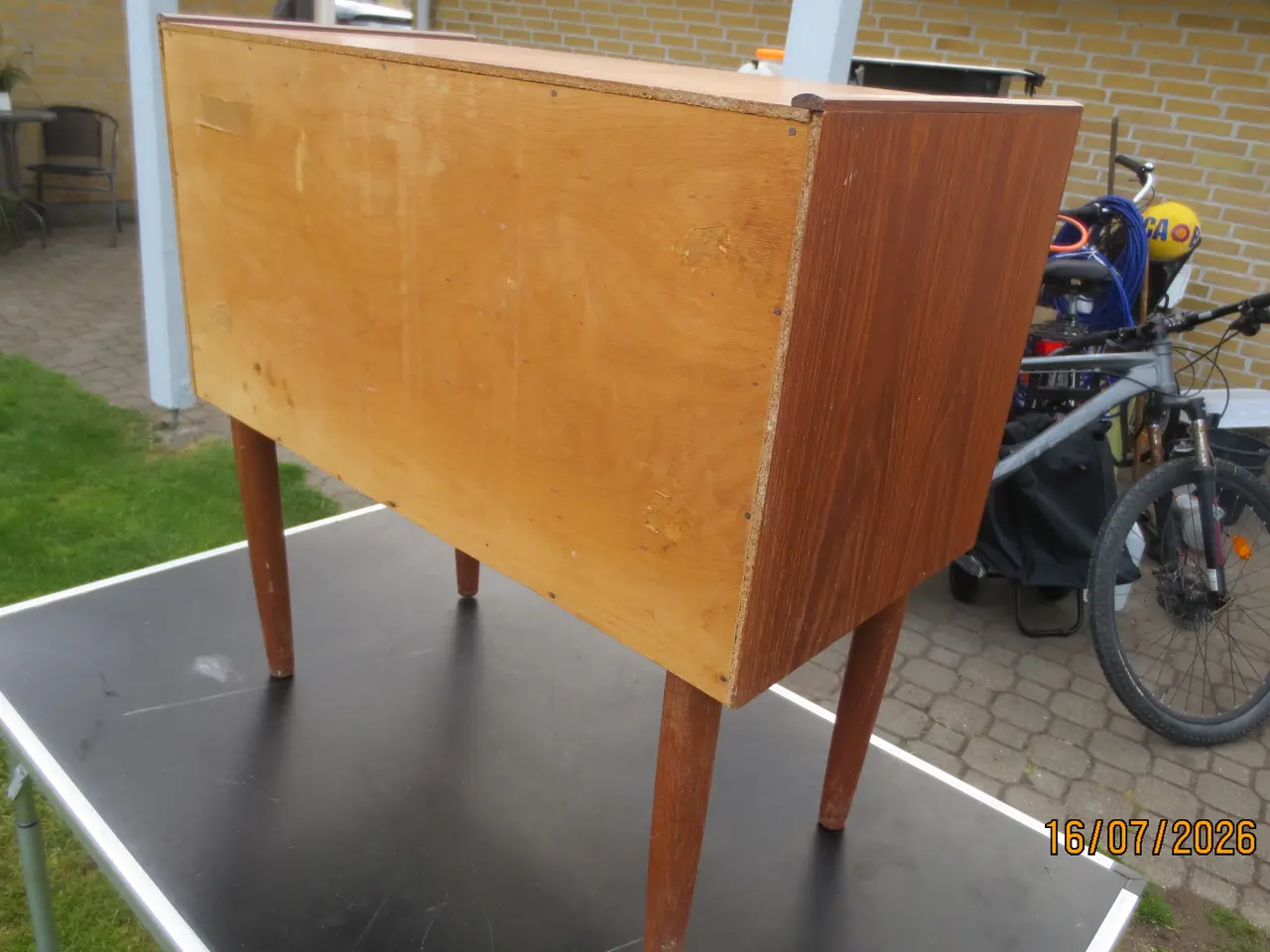 Billede 4 - 1 stk Teak kommode med 3 skuffer
