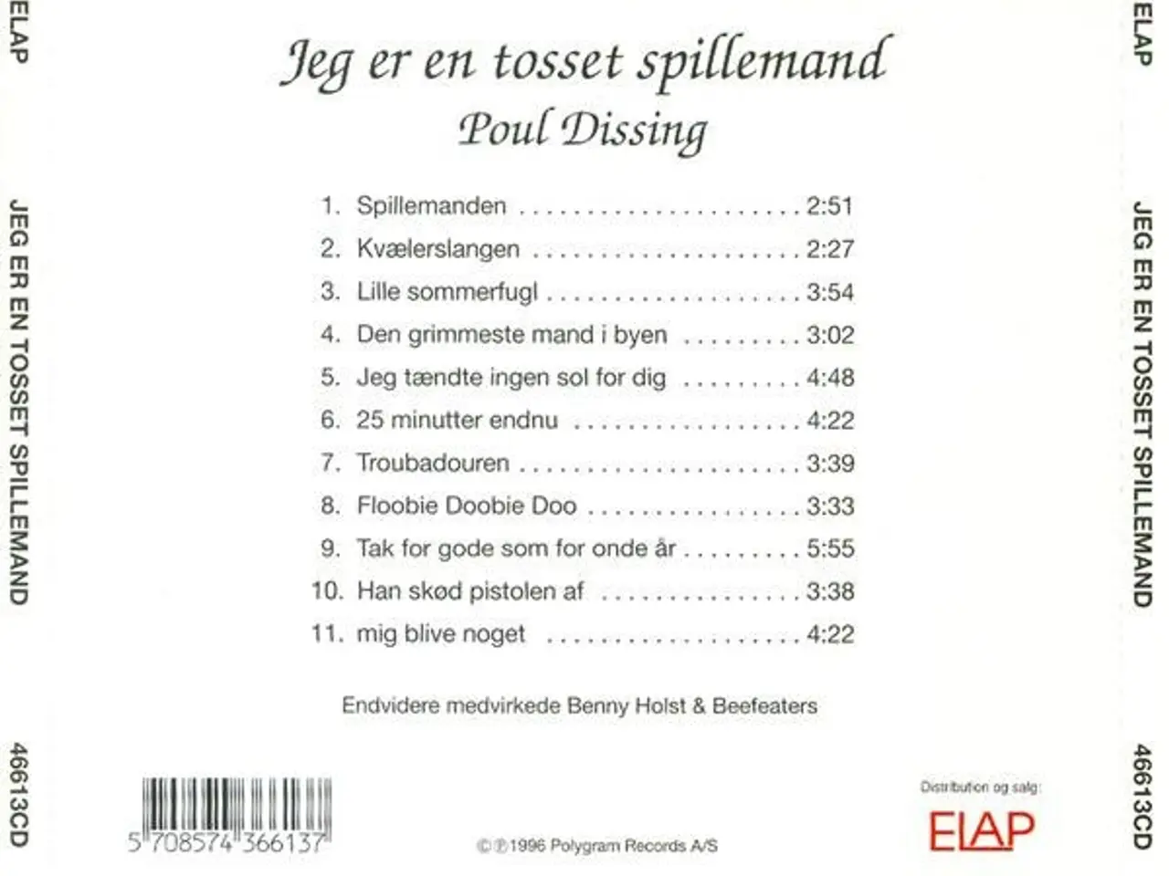 Billede 2 - Povl Dissing – Jeg Er En Tosset Spillemand – CD