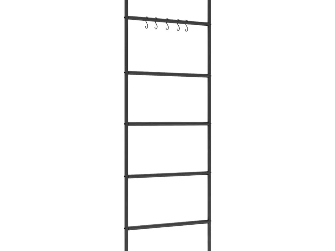 Billede 4 - Håndklædestativ stige med 5 niveauer - sort jern 58×175 cm