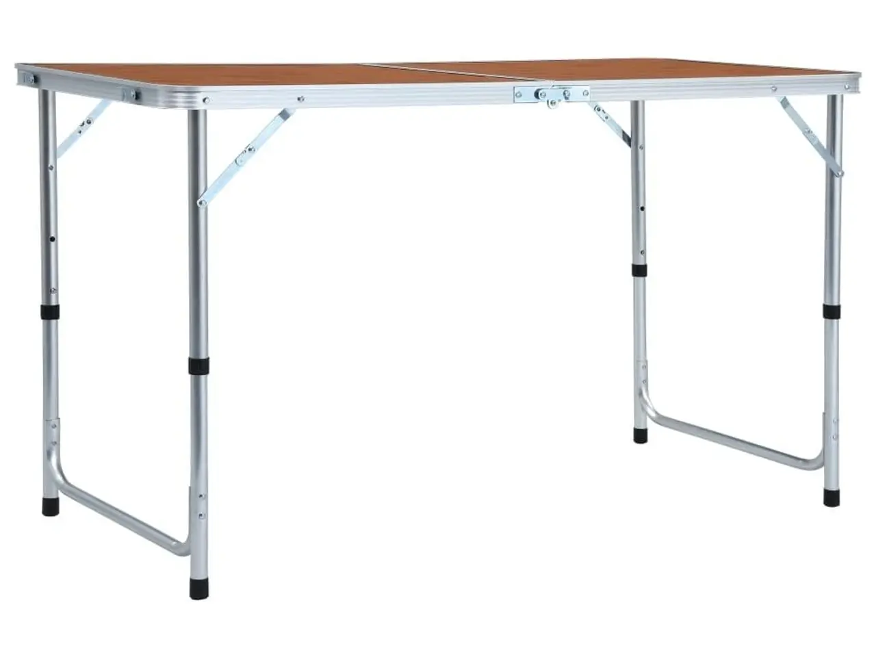 Billede 1 - Foldbart campingbord i aluminium - 120 x 60 cm, højdejusterbart