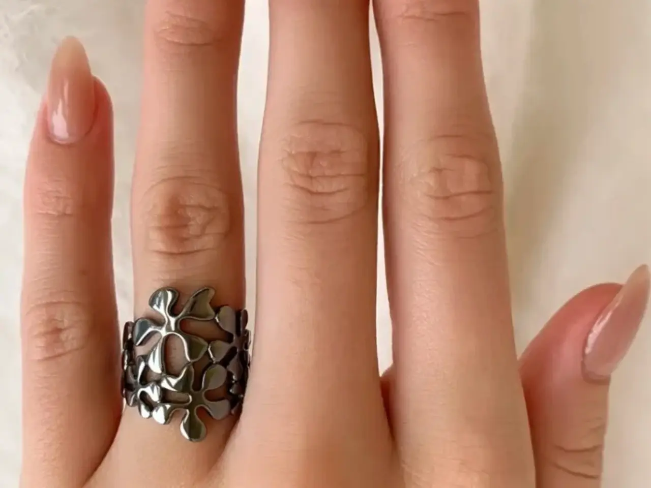 Billede 4 - Fingerring i sort rhodineret sølv 