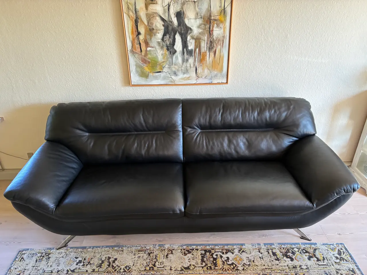 Billede 1 - Læder sofa-Hjort Knudsen