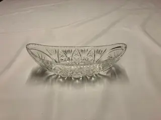 Aflang Glasskål i Tjekkisk Krystal