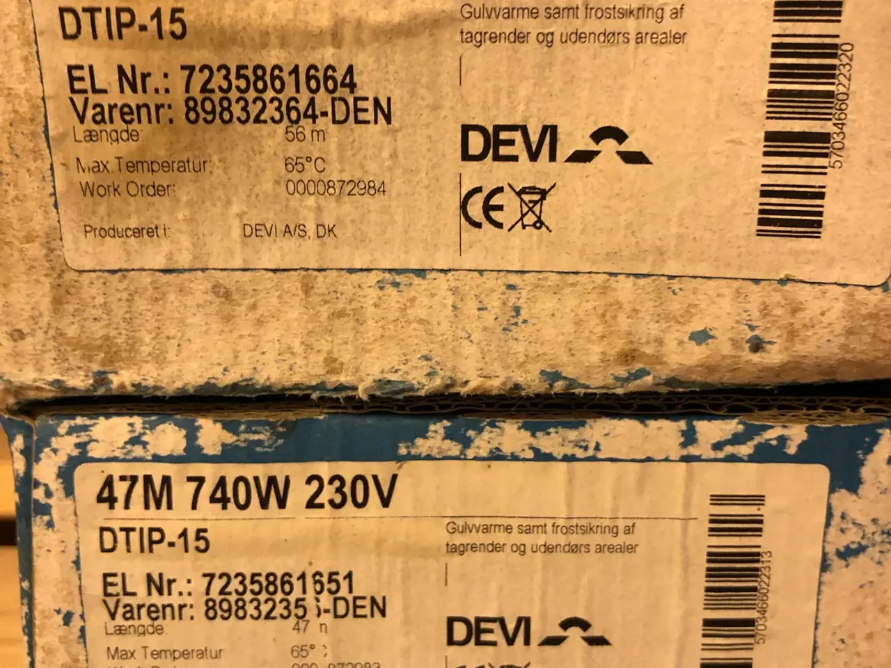 Billede 2 - Devi gulvvarme kabel El 2 stk