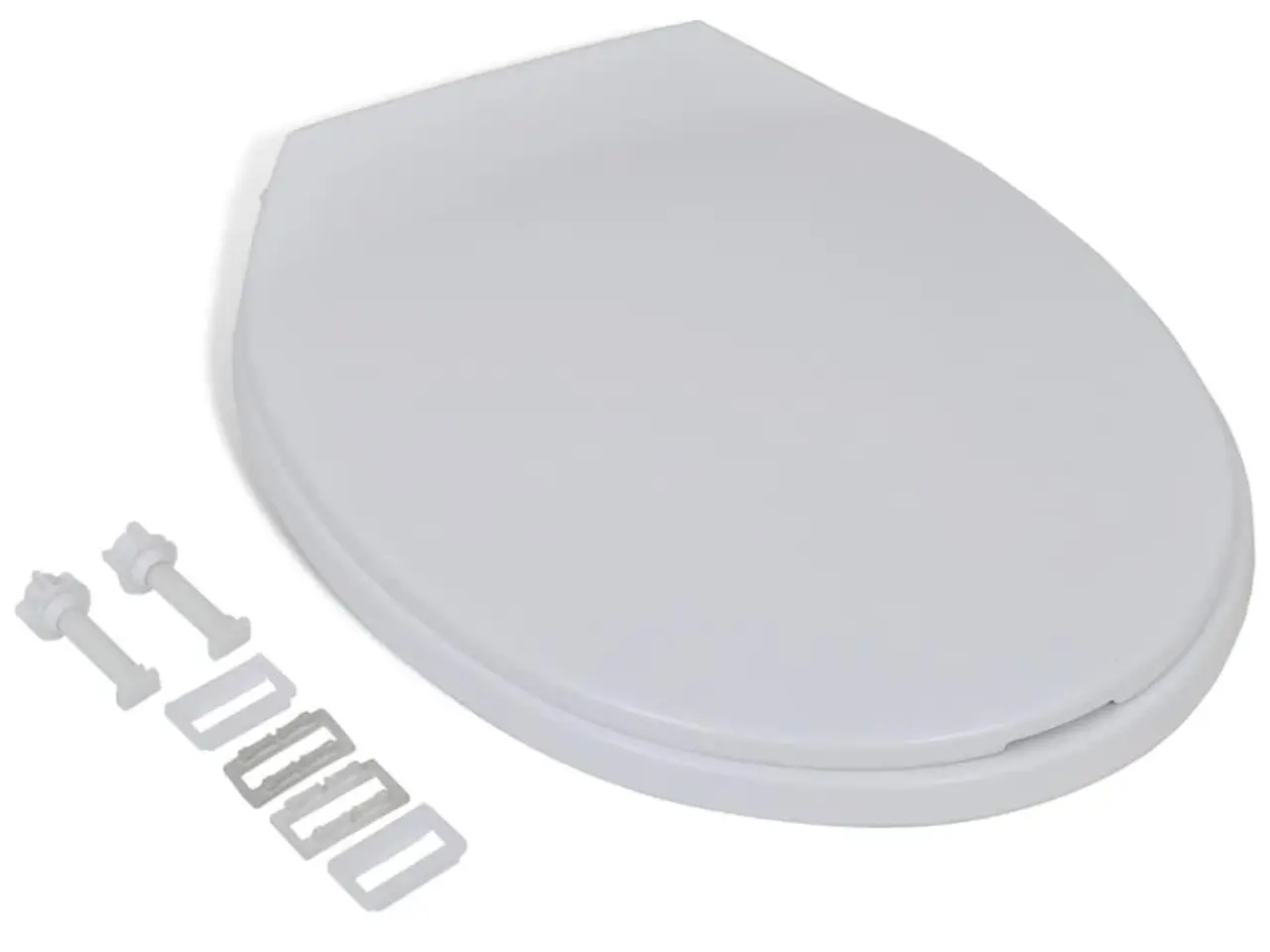Billede 2 - Soft close-toiletsæde - oval, hvid polypropylen