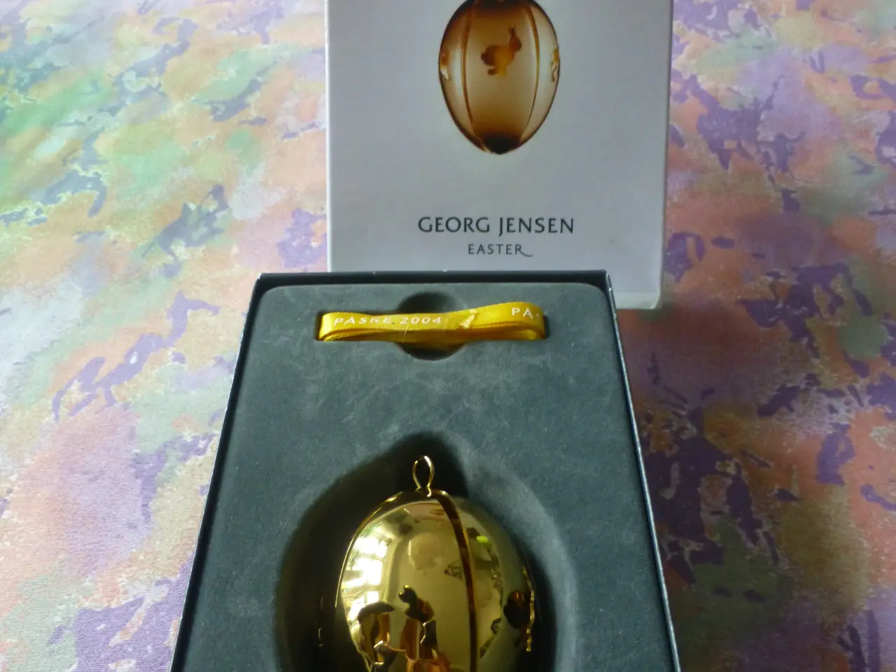 Billede 1 - Påskeæg 2004 Forgyldt Georg Jensen 