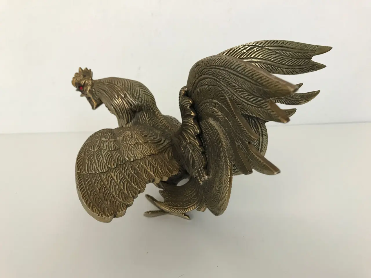 Billede 5 - Vintage messing hane figur