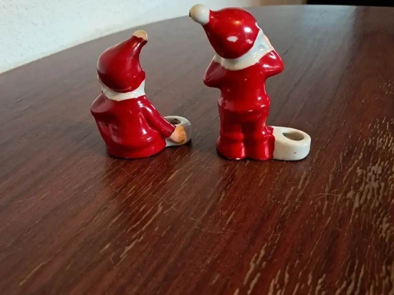 Billede 3 - To retro julemandsfigurer til lys