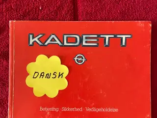 Instruktionsbog Opel Kadett