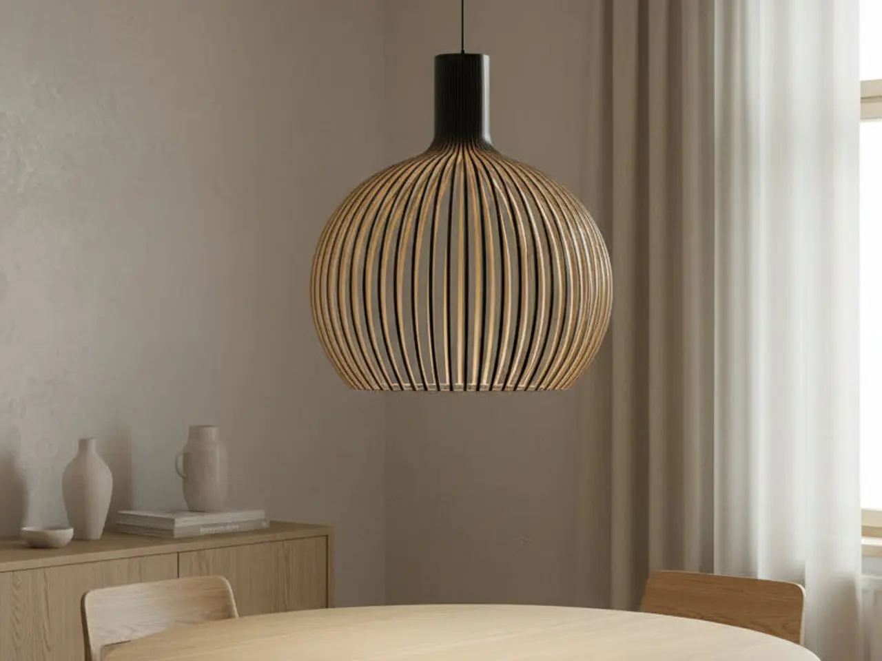 Billede 2 - Secto Design Octo 4240 Pendel – Sort/Natur Ø54cm