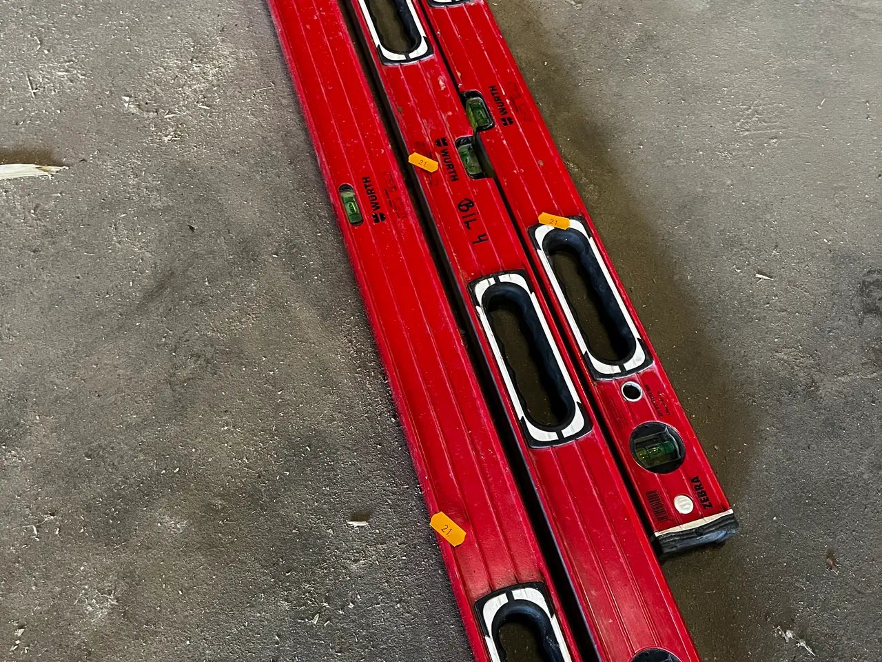Billede 2 - 3 stk. vaterpas WÜRTH ZEBRA