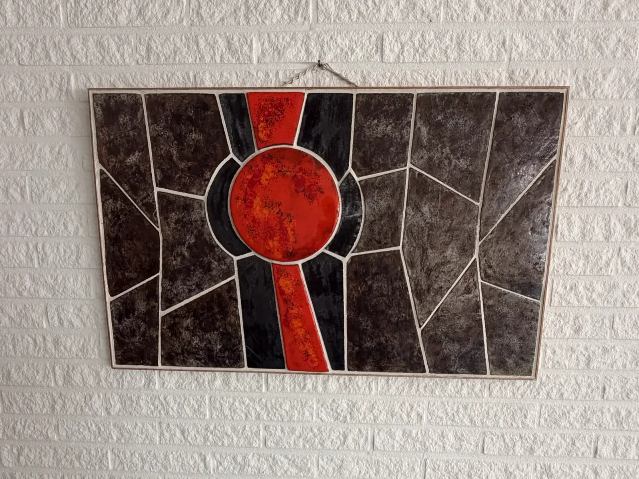 Billede 1 - 90x56cm keramisk vægrelief med kakler