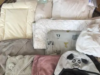 Babypude/dyner/hættehåndklæder