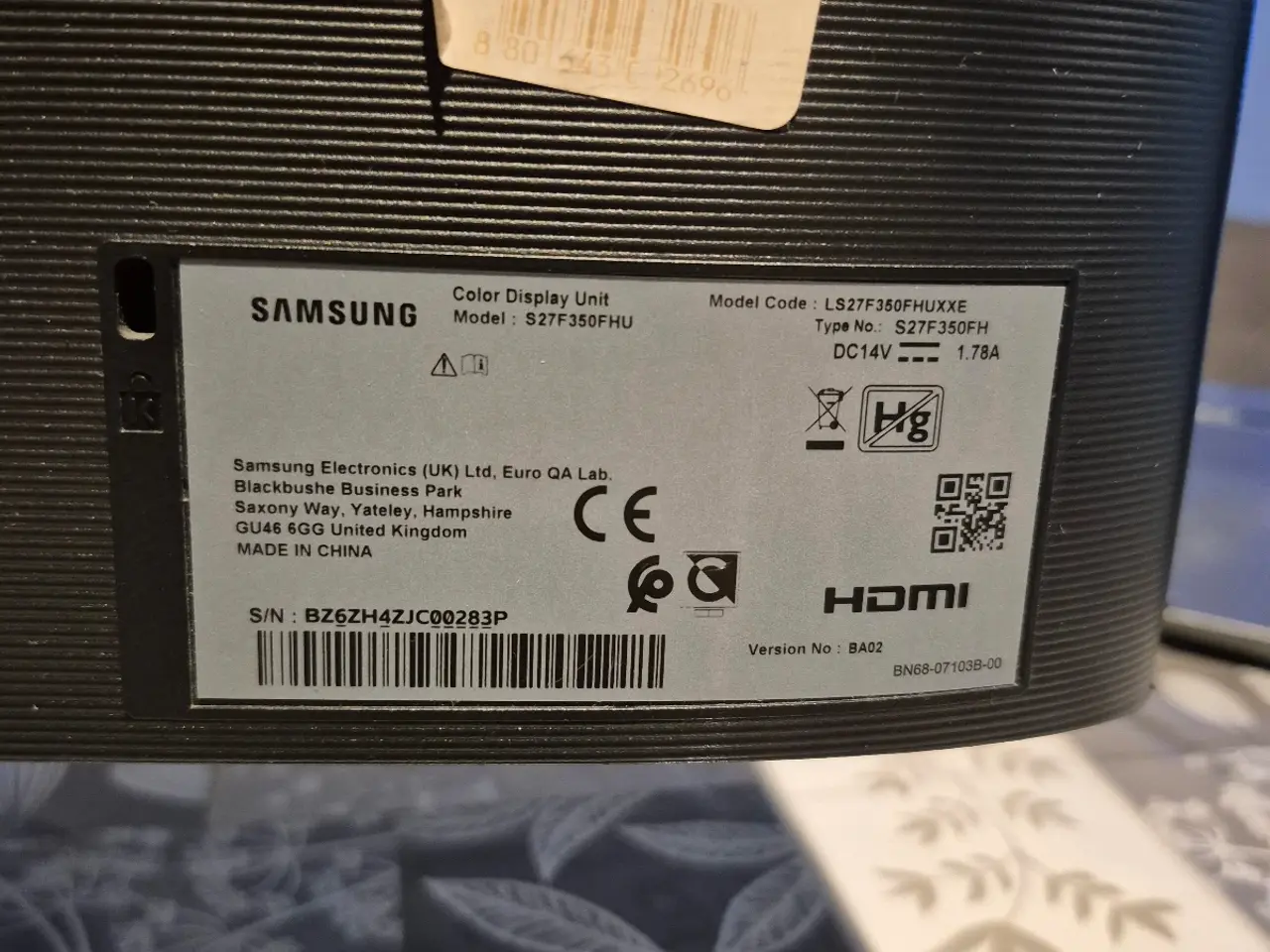 Billede 4 - Samsung S27F350FHU 27" Skærm