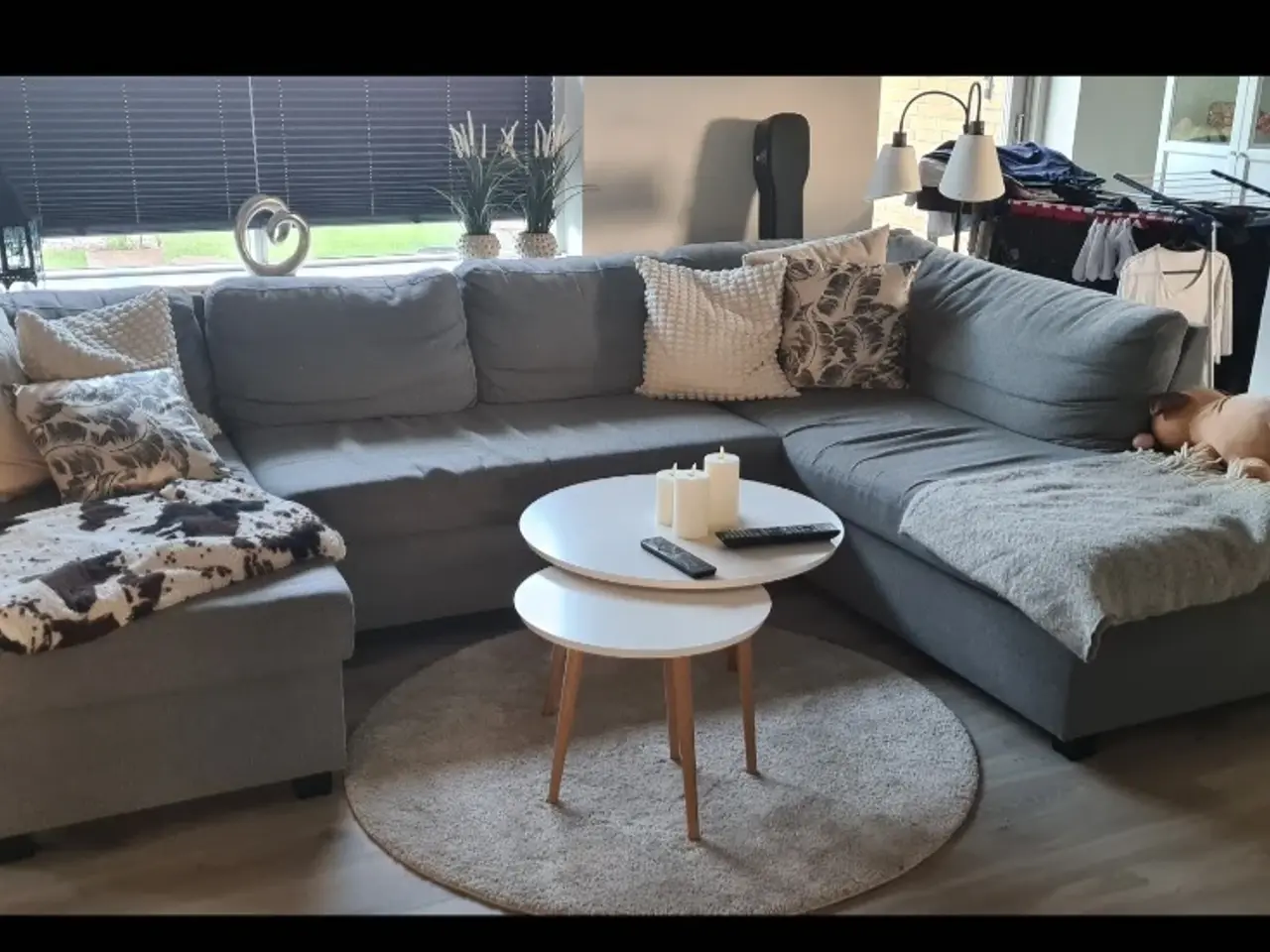 Billede 1 - Stor sove sofa med chaiselong i begge sidder