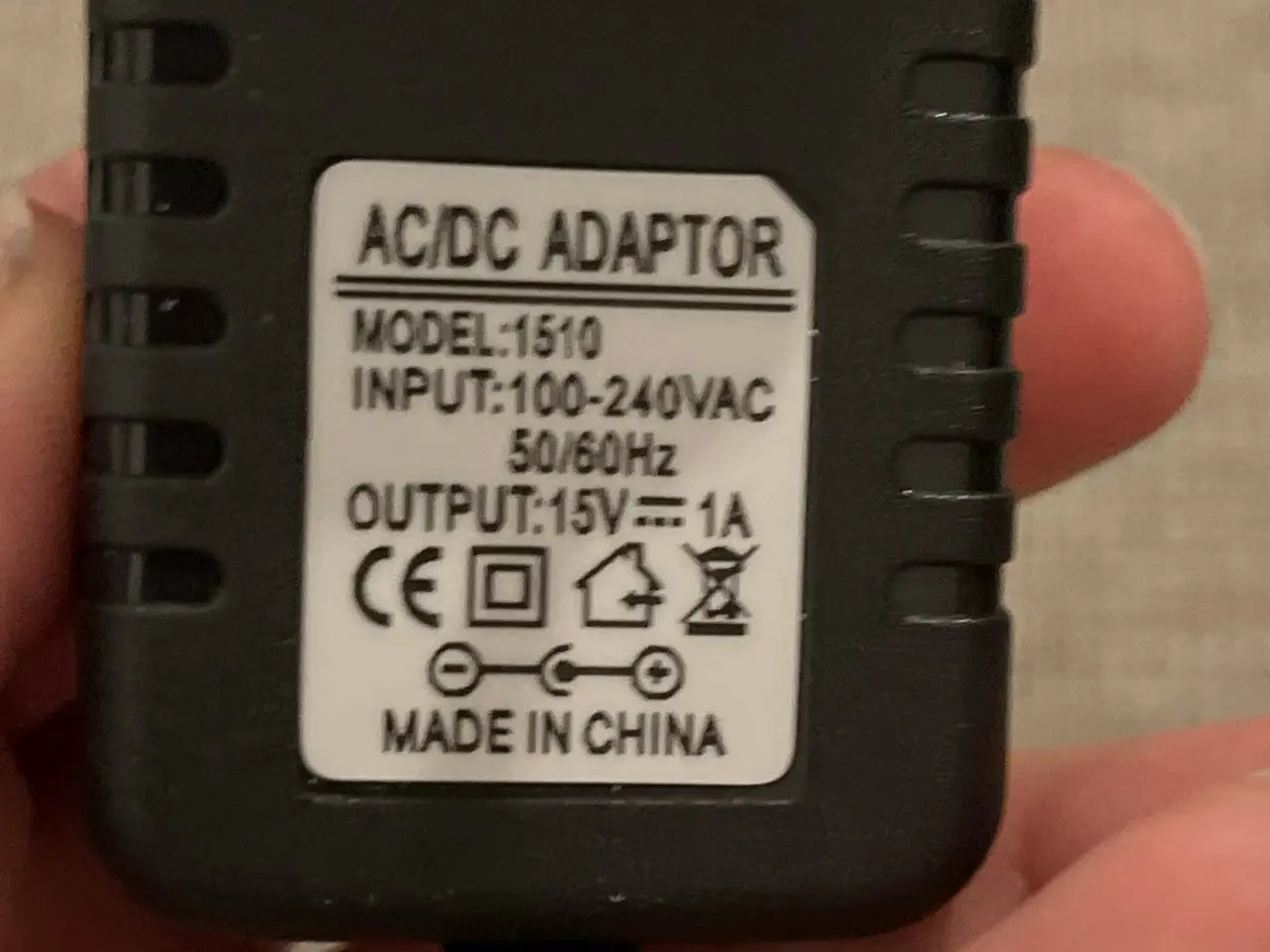 Billede 2 - AC/DC Adapter 15V 1A 5,5mm