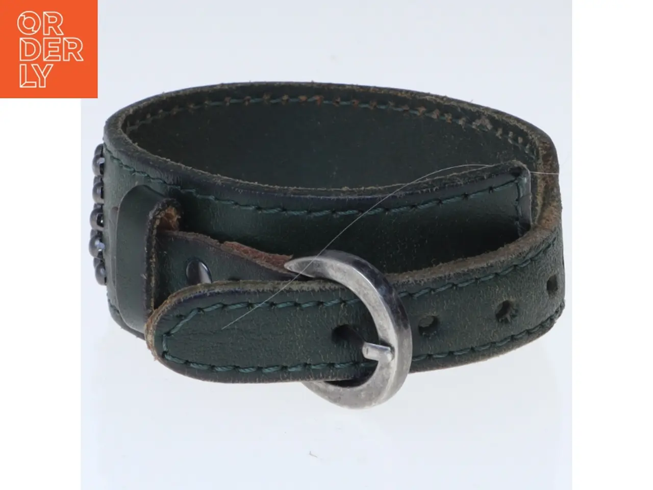 Billede 2 - Læderarmbånd med nitter (str. Ø 9 cm)