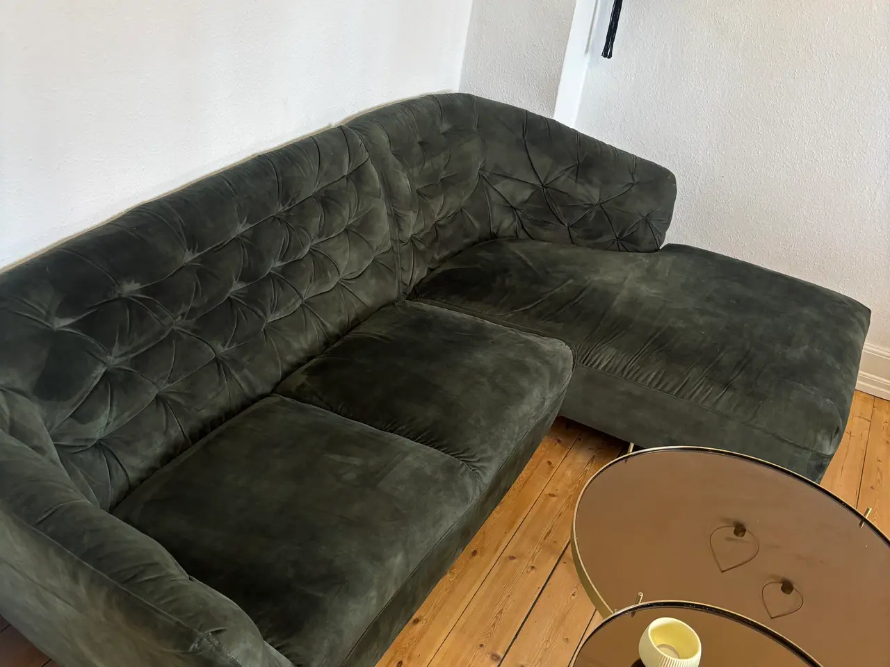 Billede 2 - Smuk grøn veloursofa