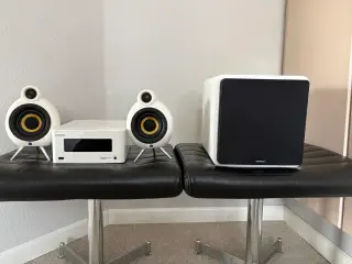 Denon CEOL minianlæg incl. Subwoofer og 2 micropod