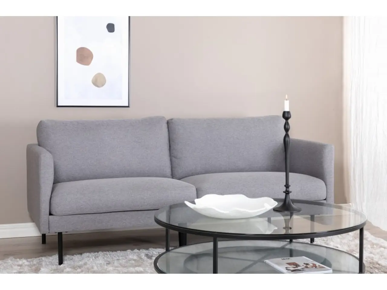 Billede 10 - Zoom 2 personers Sofa  - Sort og Grå