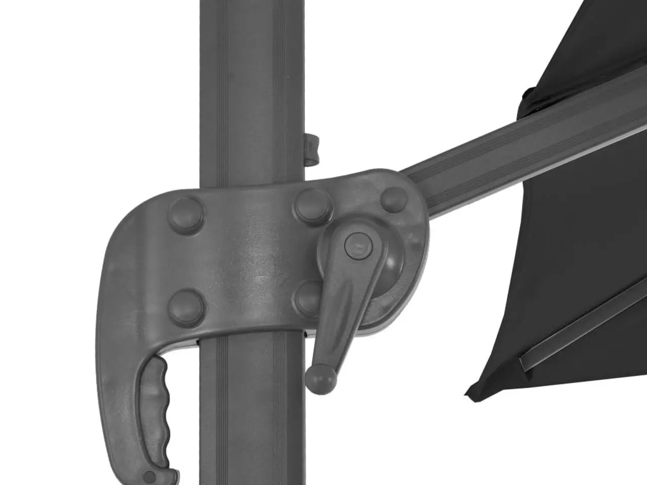 Billede 7 - Hængeparasol 3 × 3 m med aluminiumsstang - sort