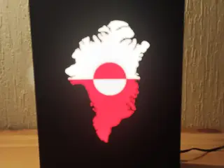 LED Lampe med Grønland Sort / Rød / Hvid / Brun