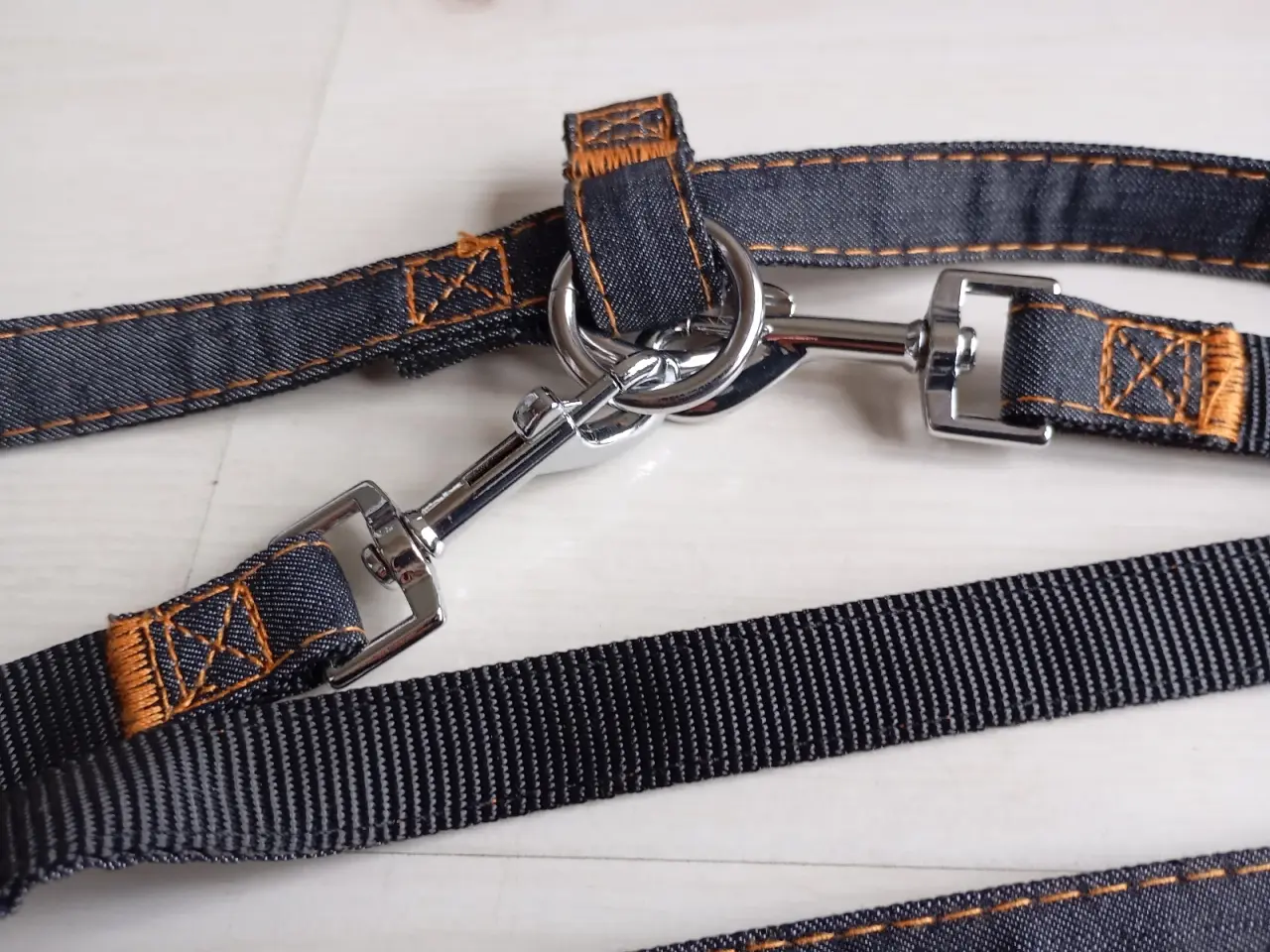 Billede 1 - Lang hundesnor i nylon og blød kanvas