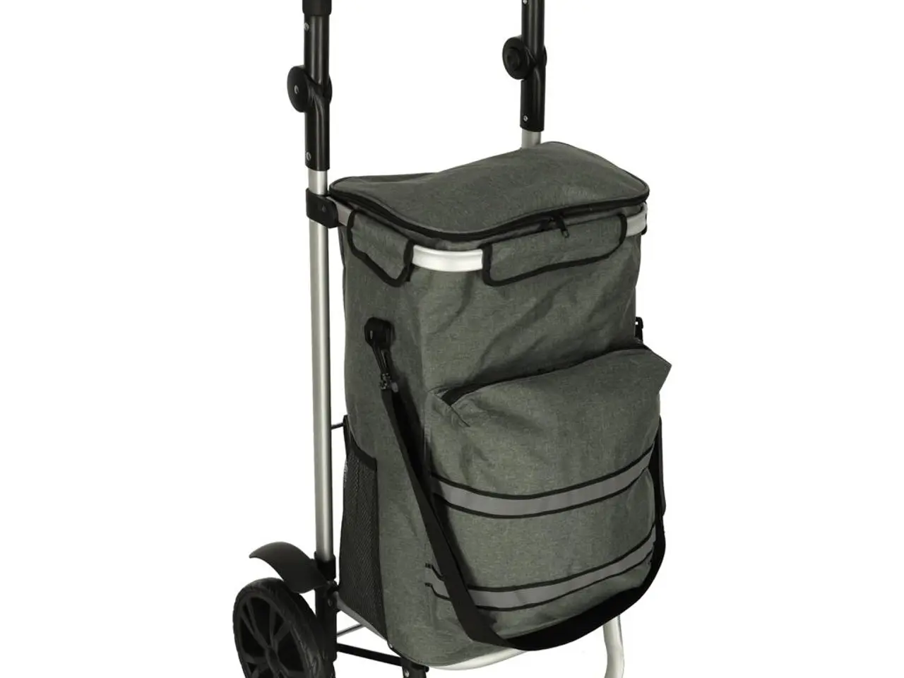 Billede 2 - Indkøbsvogn på hjul med stel 100 cm - grå, 40 l
