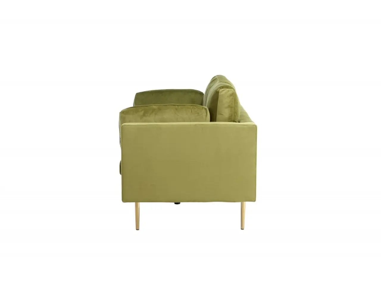 Billede 15 - Boom Sofa Grøn Velour med messingfarvet stålben