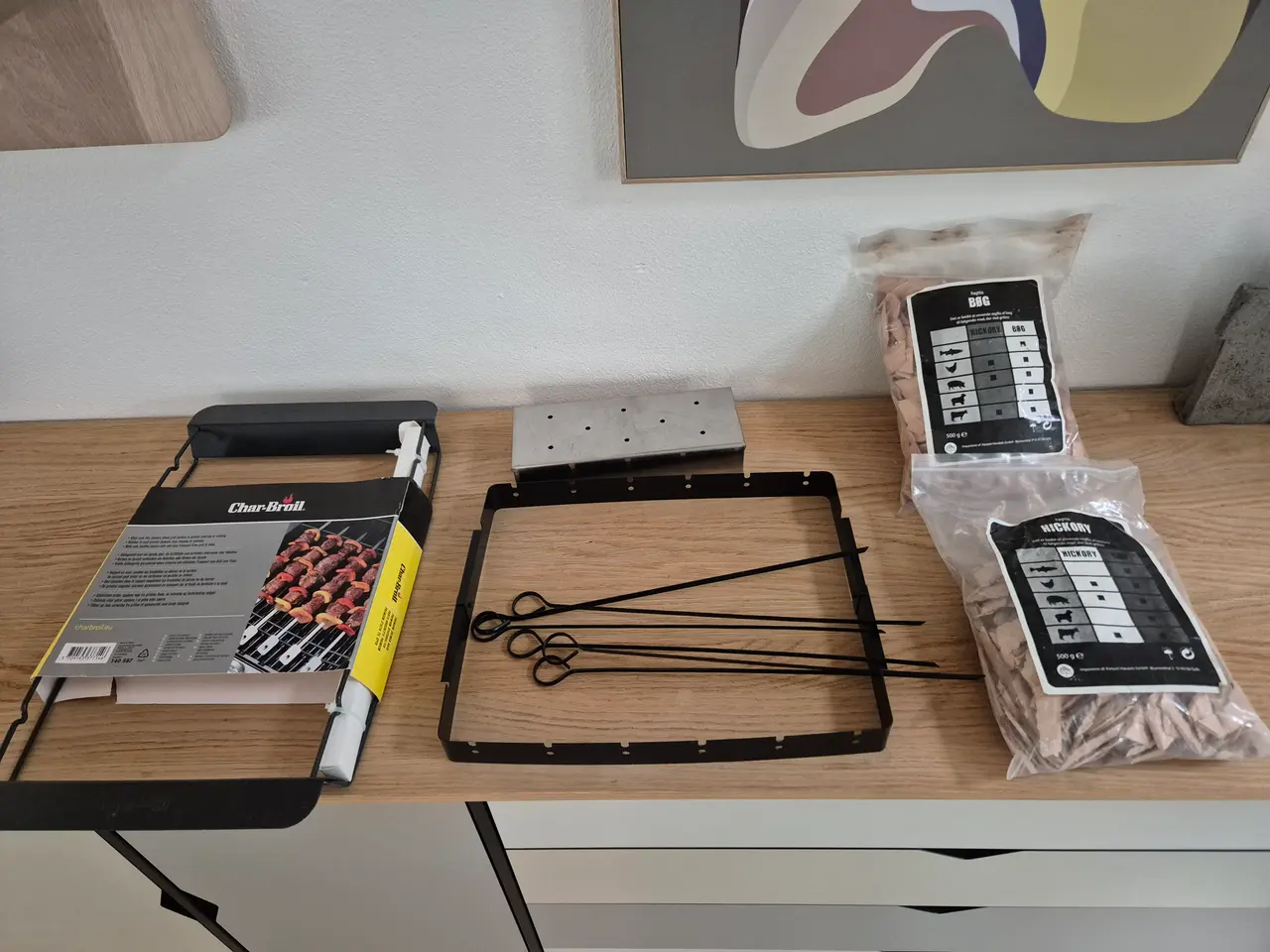 Billede 1 - Grill Tilbehør 2 NYE Grilspyd holdere, Ny Smoke ka