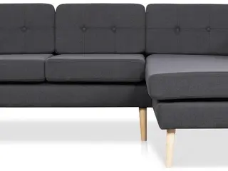 Novelty chaiselongsofa højrevendt - koksgrå Inari 95