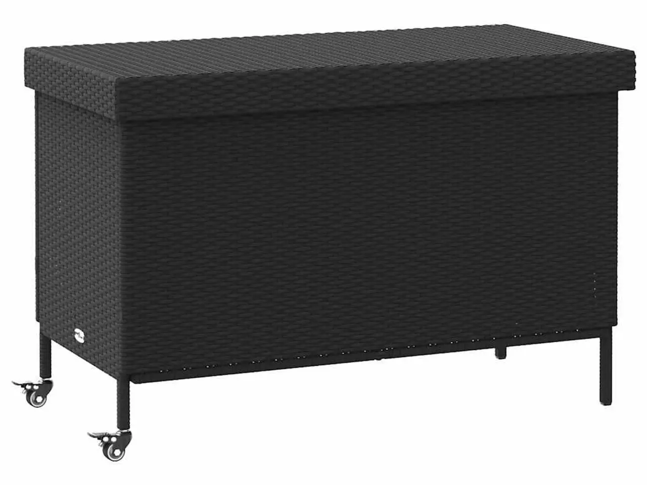 Billede 1 - Opbevaringsboks med hjul 110x55x73 cm polyrattan sort
