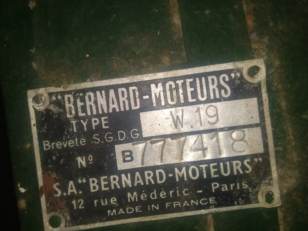 Billede 3 - Bernard moteurs W 19 hovedrenoveret veteranmotor
