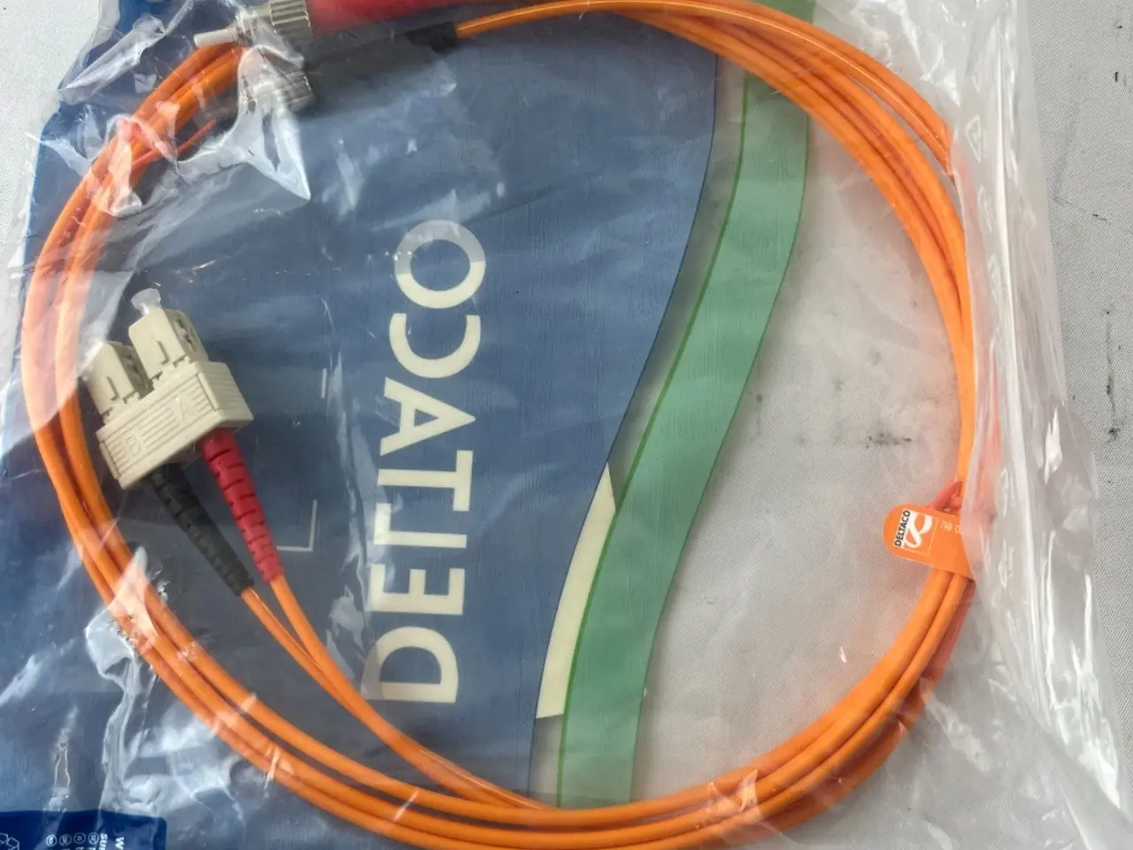 Billede 2 - 62.5/125 OM1 Fiber Patch kabel 2m SC Duplex to ST