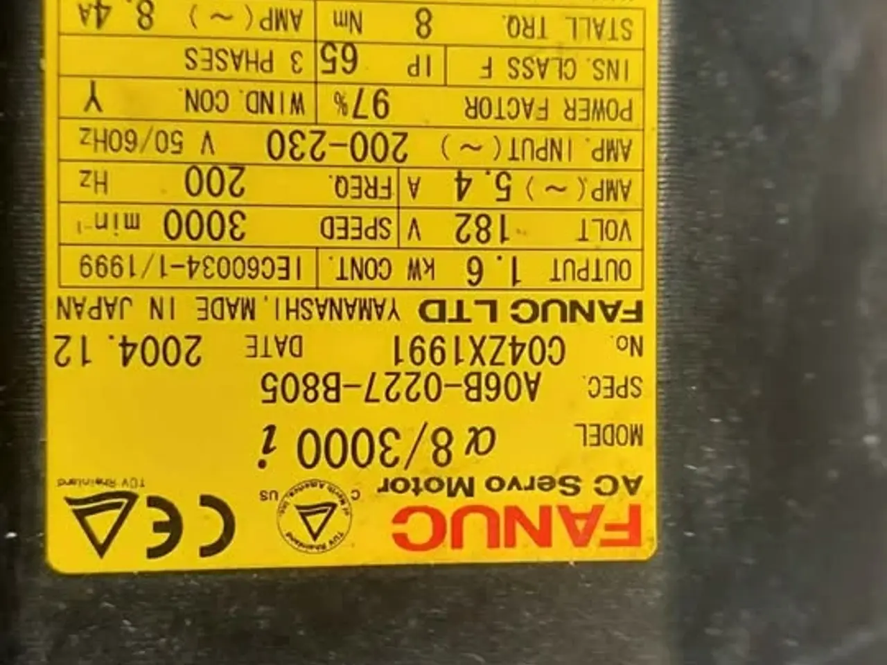 Billede 3 - Fanuc Servomotor 1,6KW
