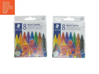 Voksfarver Staedtler Noris Jumbo 8 stk fra Staedtler (str. 2 stk 12,5x9,5 cm)