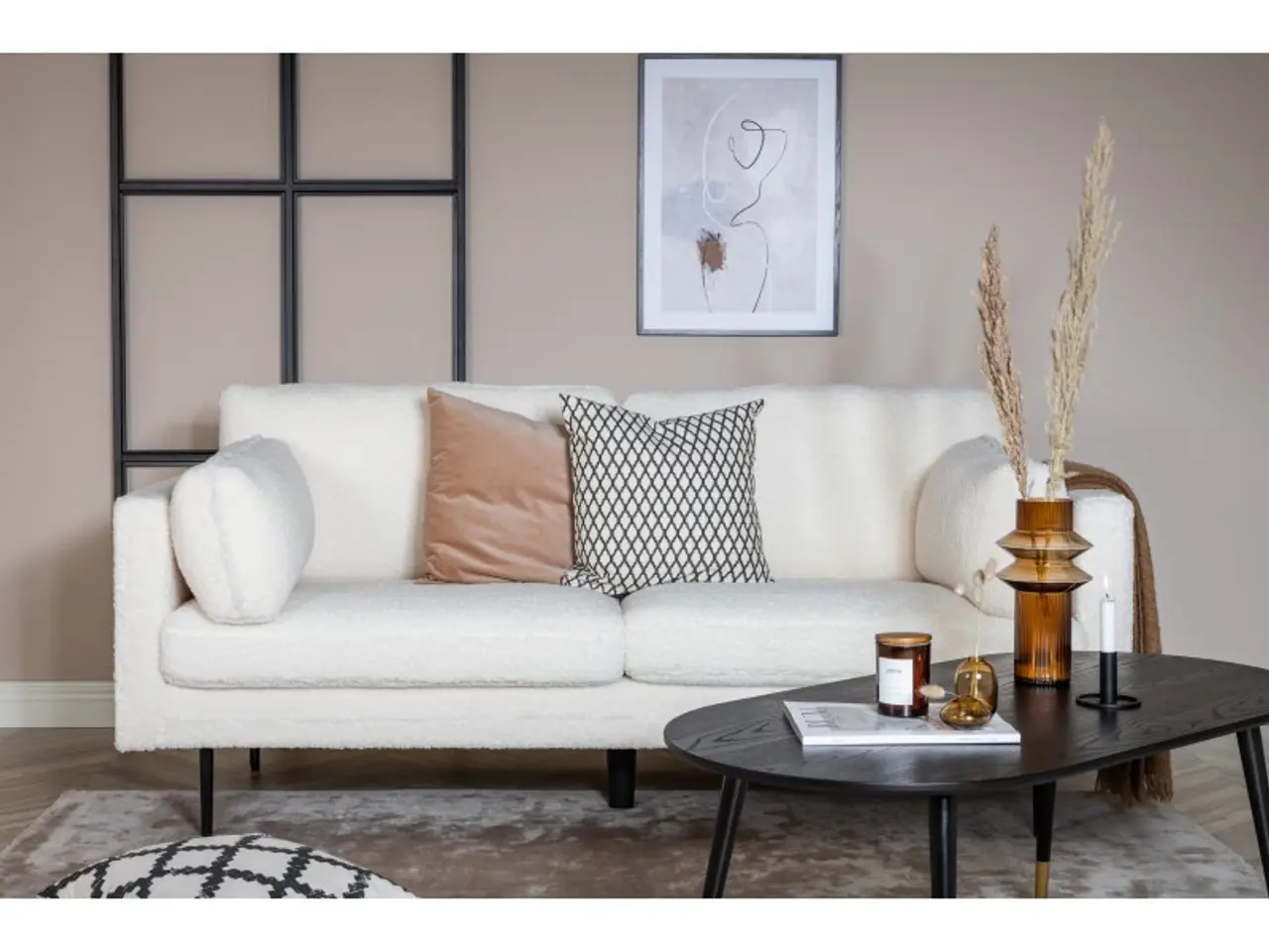 Billede 6 - Boom 3 personers Sofa  - Sort og Hvid