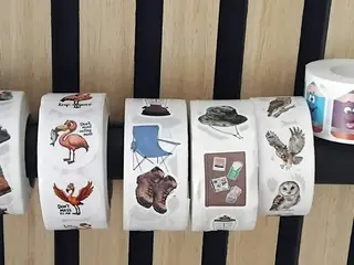 Stickers, 6 ruller a´400 stk