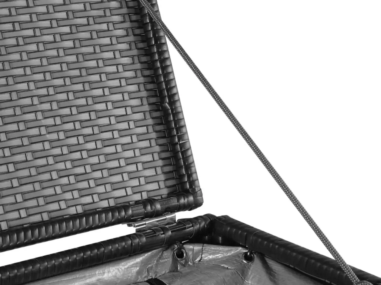 Billede 6 - Udendørs opbevaringskasse i polyrattan - 150×100×100 cm, sort